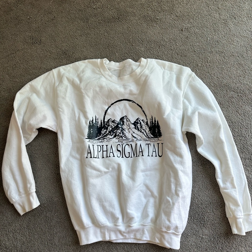 Alpha Sigma Tau White Sweatshirt